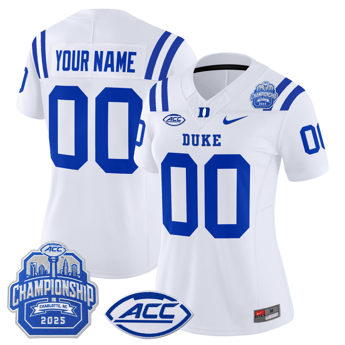 Duke Blue Devils 2025 ACC Championship Vapor Limited Custom Jersey - All Stitched