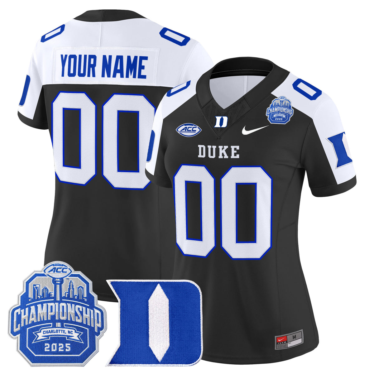 Duke Blue Devils 2025 ACC Championship Vapor Limited Custom Jersey - All Stitched