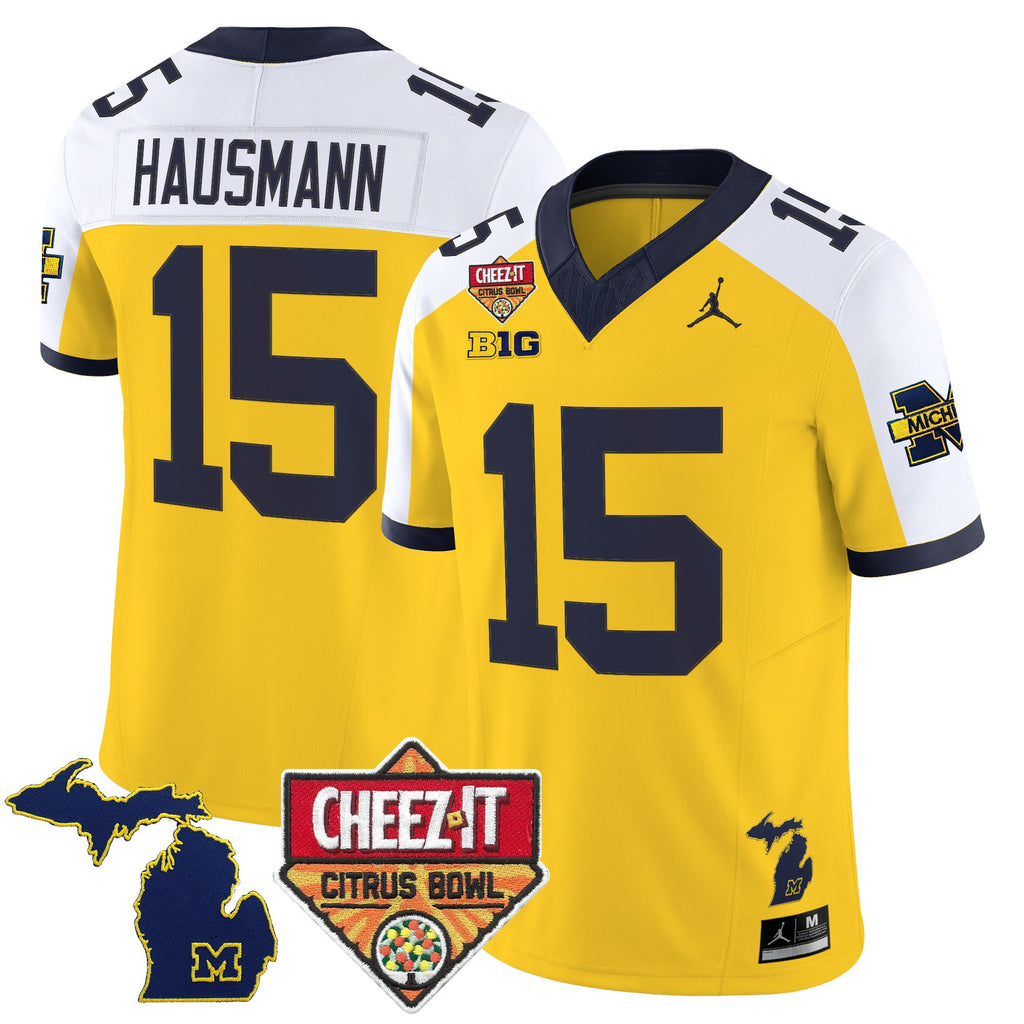 Men's Michigan Wolverines 2025 Cheez-It Citrus Bowl Vapor Limited Jersey - All Stitched