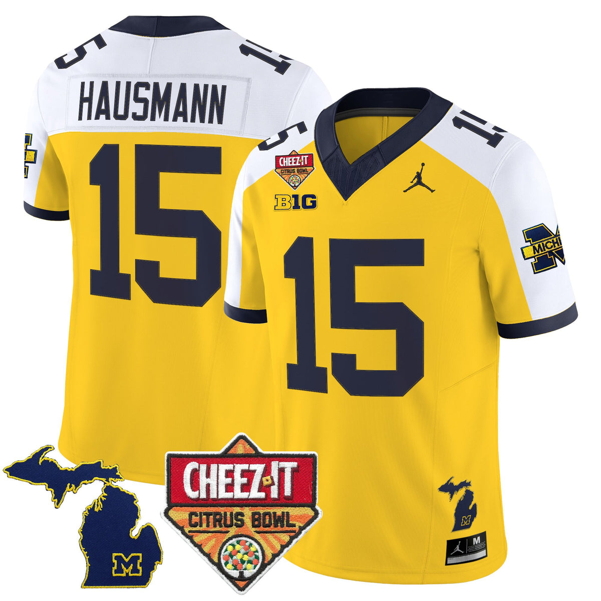 Men's Michigan Wolverines 2025 Cheez-It Citrus Bowl Vapor Limited Jersey - All Stitched