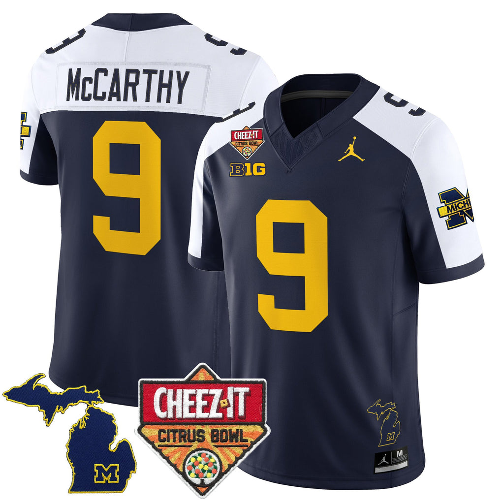 Men's Michigan Wolverines 2025 Cheez-It Citrus Bowl Vapor Limited Jersey - All Stitched