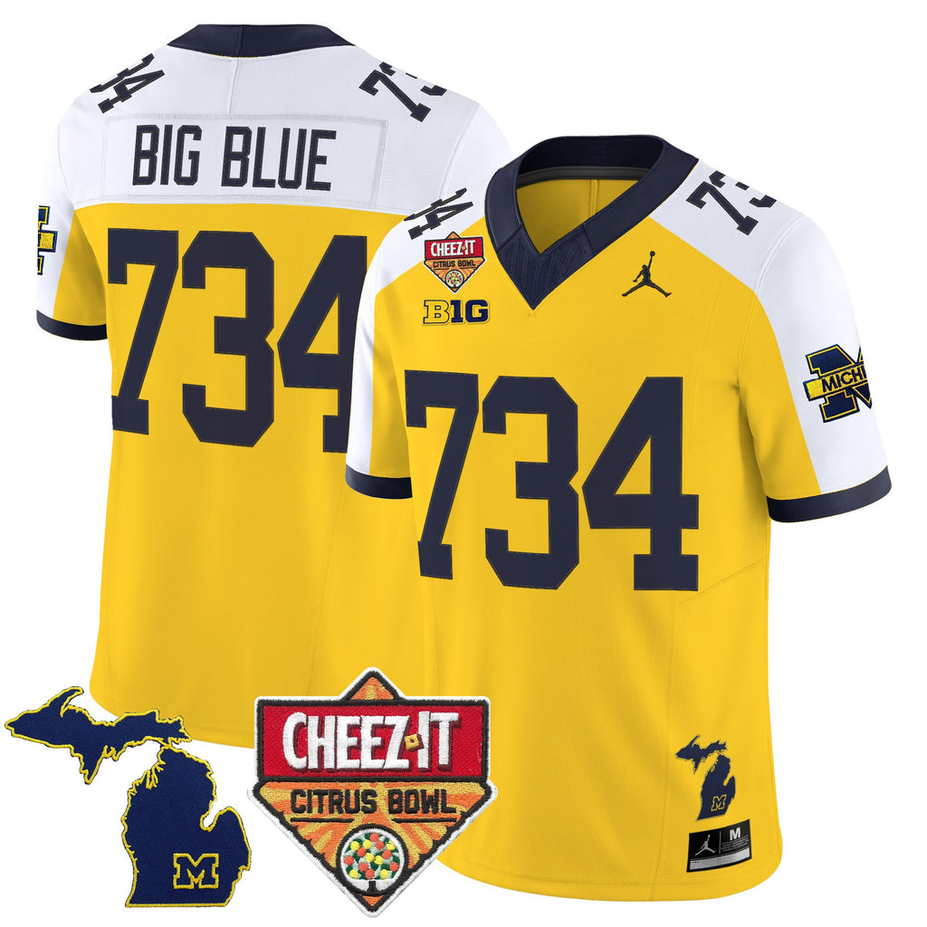 Men's Michigan Wolverines 2025 Cheez-It Citrus Bowl Vapor Limited Jersey - All Stitched
