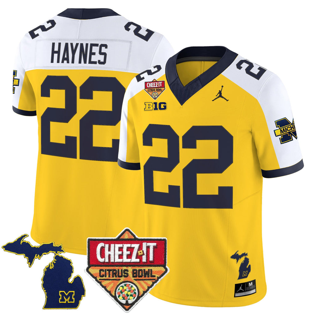 Men's Michigan Wolverines 2025 Cheez-It Citrus Bowl Vapor Limited Jersey - All Stitched