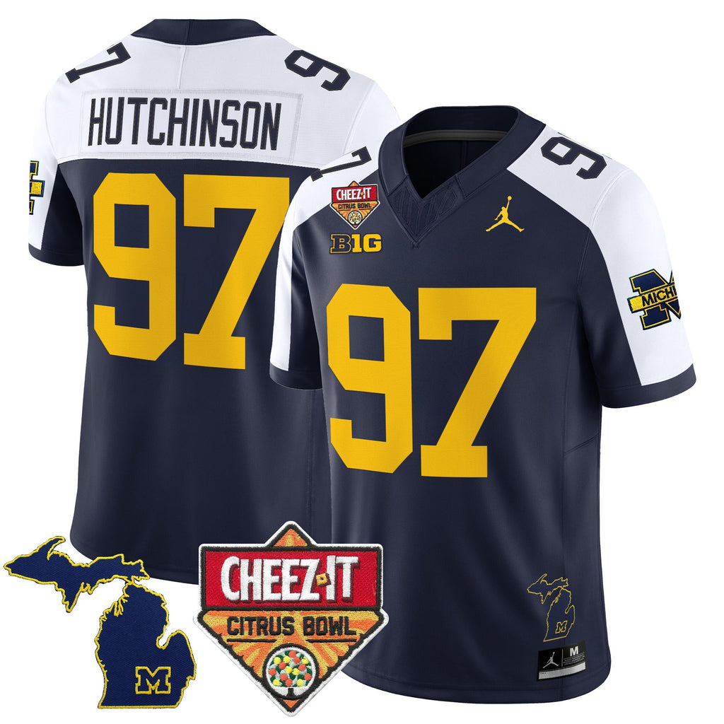 Men's Michigan Wolverines 2025 Cheez-It Citrus Bowl Vapor Limited Jersey - All Stitched