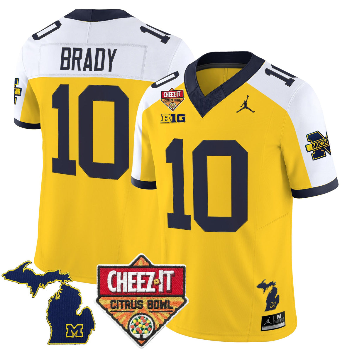 Men's Michigan Wolverines 2025 Cheez-It Citrus Bowl Vapor Limited Jersey - All Stitched