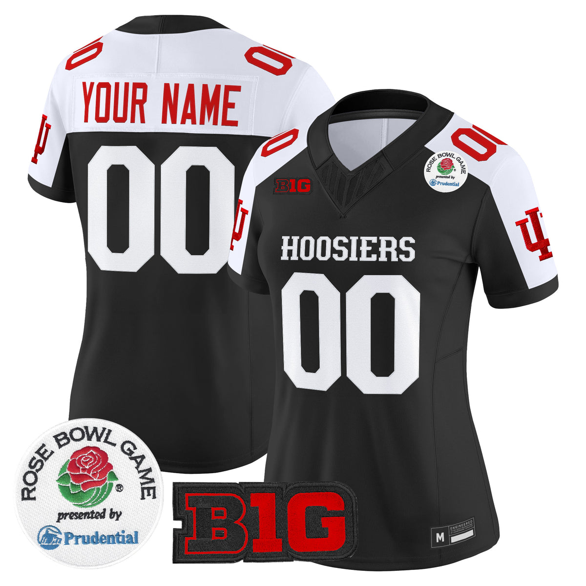 Indiana Hoosiers 2025 Rose Bowl Vapor Limited Custom Jersey - All Stitched
