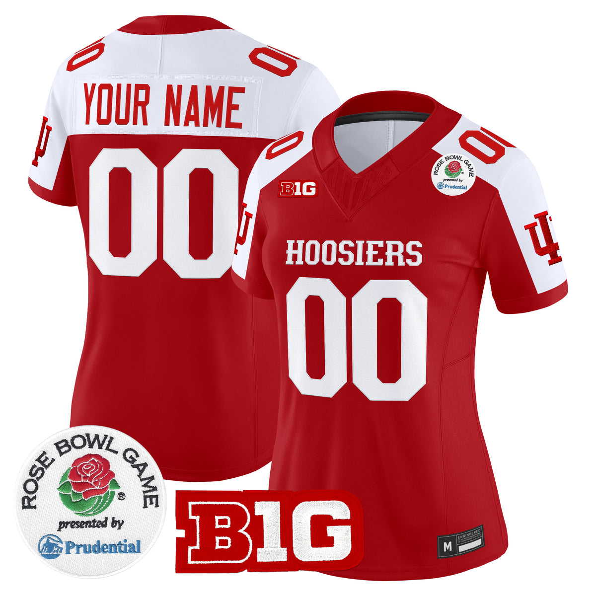 Indiana Hoosiers 2025 Rose Bowl Vapor Limited Custom Jersey - All Stitched