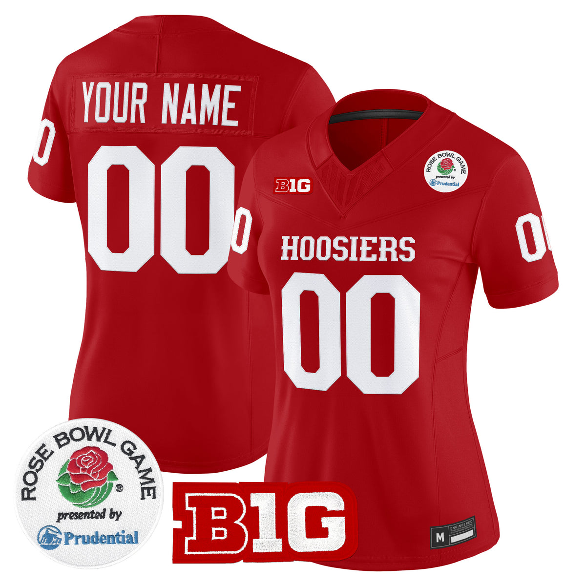 Indiana Hoosiers 2025 Rose Bowl Vapor Limited Custom Jersey - All Stitched