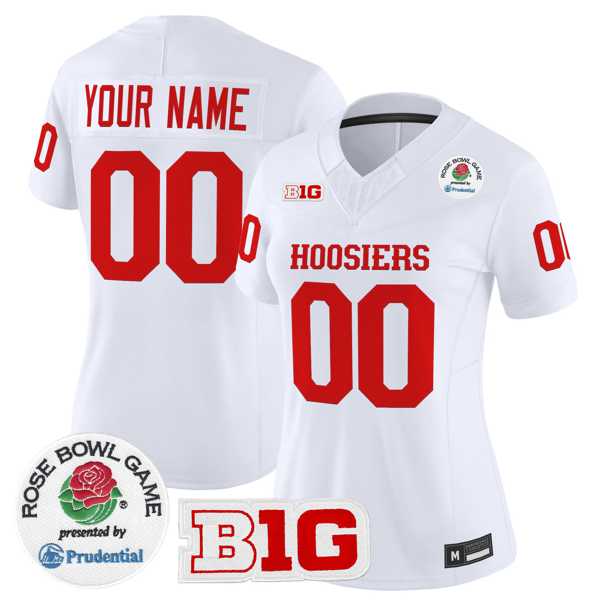 Indiana Hoosiers 2025 Rose Bowl Vapor Limited Custom Jersey - All Stitched