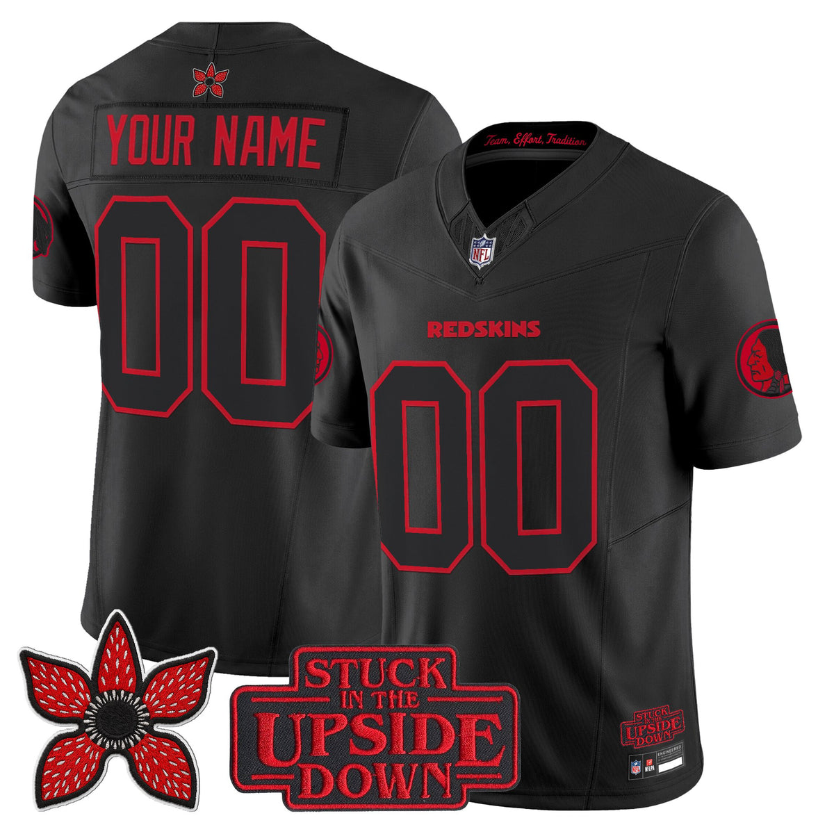 Washington Redskins 'Stranger Things Edition' Vapor Limited Custom Jersey - All Stitched
