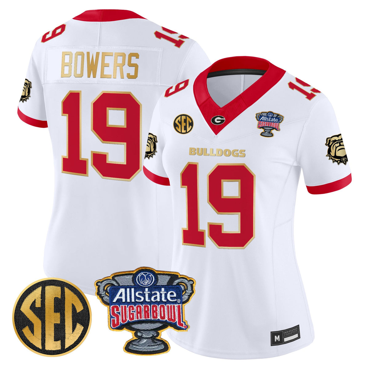 Women's Georgia Bulldogs Sugar Bowl Patch Vapor Limited Jersey - All Stitched