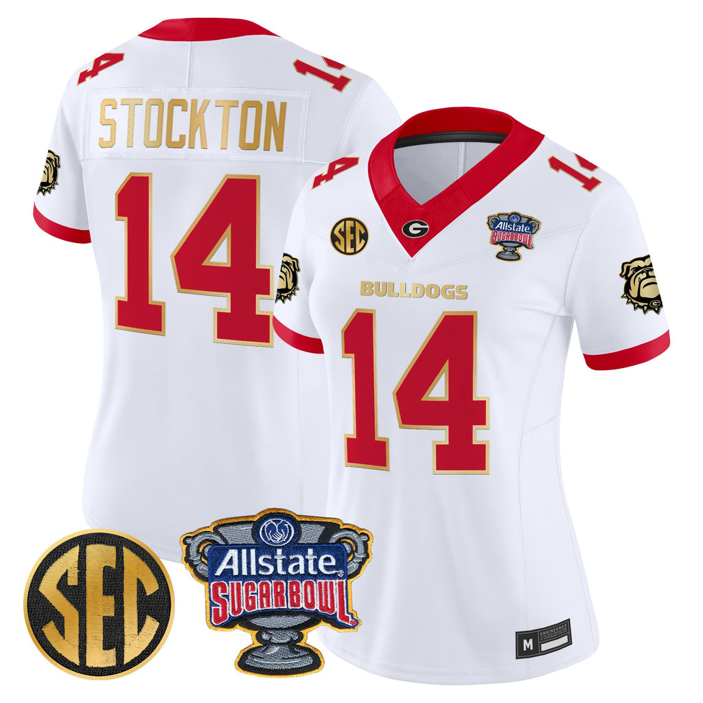 Women's Georgia Bulldogs Sugar Bowl Patch Vapor Limited Jersey - All Stitched