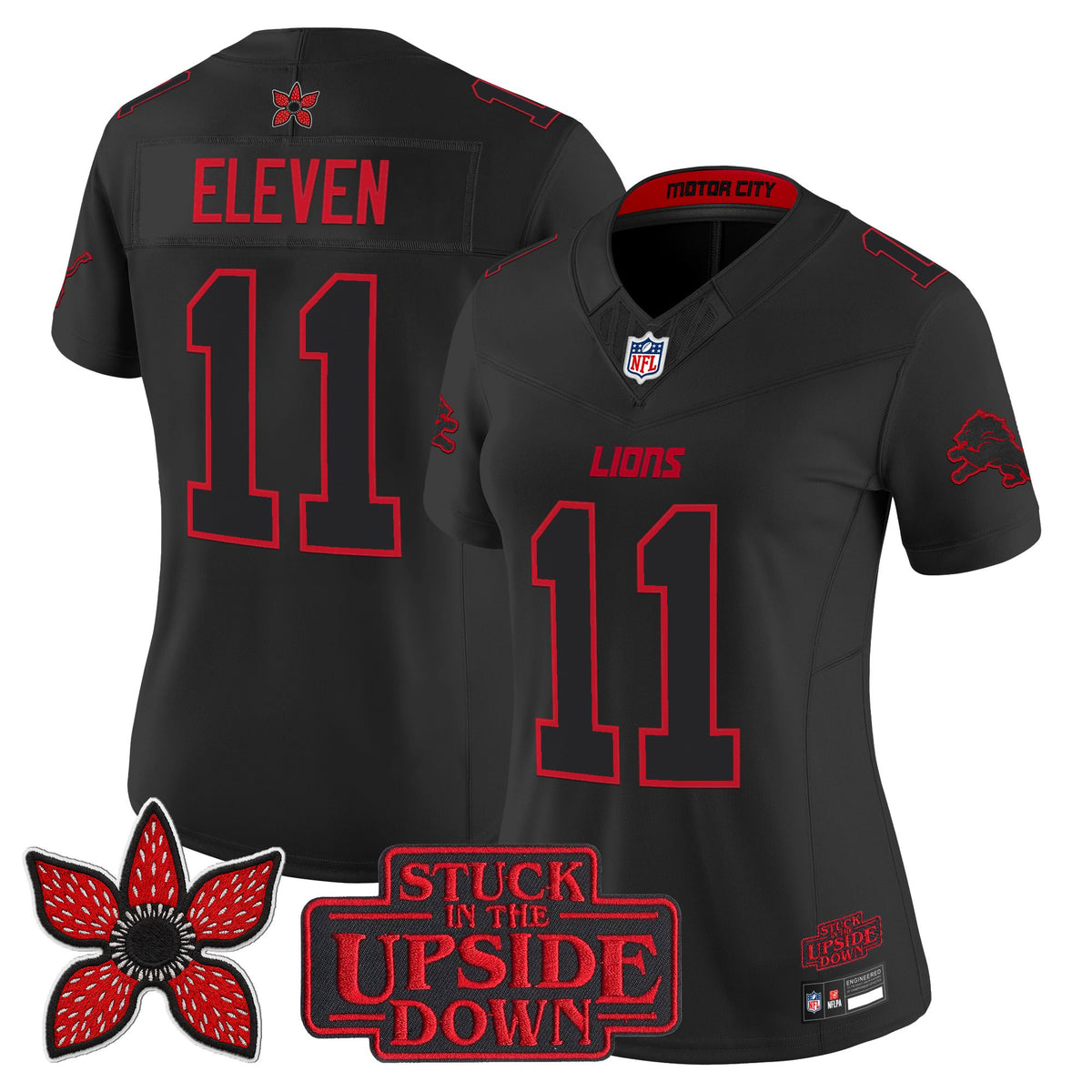 Detroit Lions 'Stranger Things Edition' Vapor Limited Jersey - All Stitched