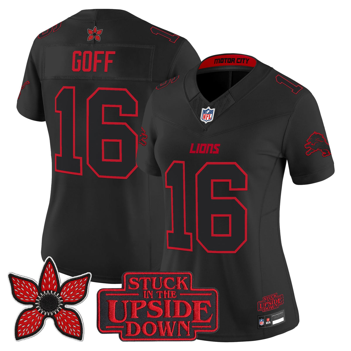 Detroit Lions 'Stranger Things Edition' Vapor Limited Jersey - All Stitched