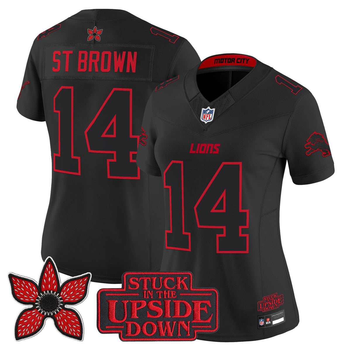 Detroit Lions 'Stranger Things Edition' Vapor Limited Jersey - All Stitched