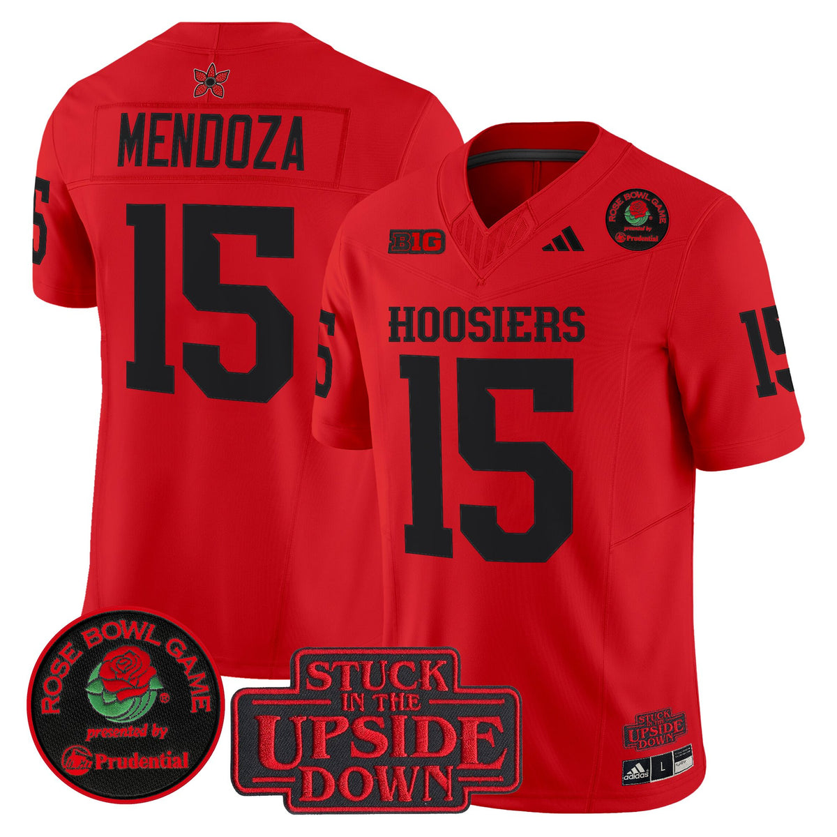 #15 Fernando Mendoza Indiana Hoosiers 2026 Rose Bowl Vapor Limited Jersey V2 - All Stitched
