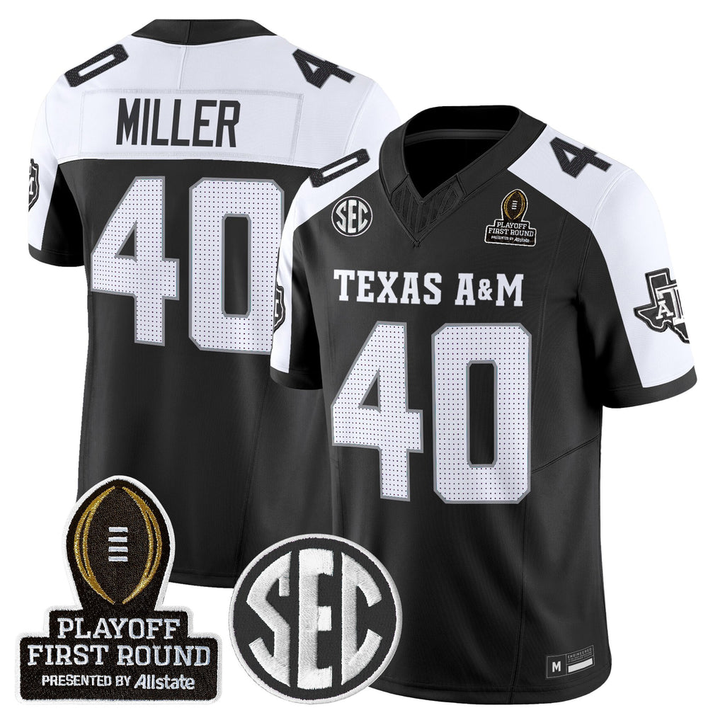 Men's Texas A&M Aggies 2025 Playoff First Round Vapor Limited Jersey - All Stitched
