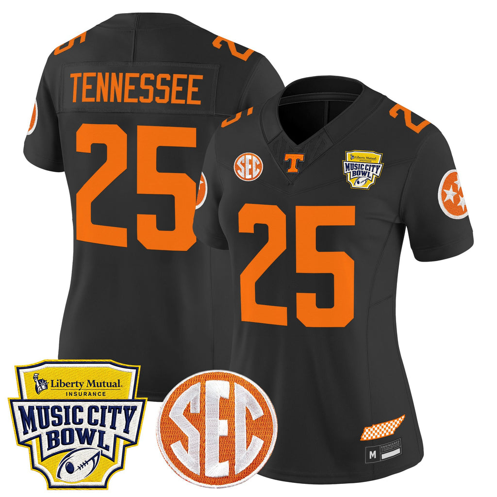Women's Tennessee Volunteers 2025 Music City Bowl Vapor Limited Jersey - All Stitched