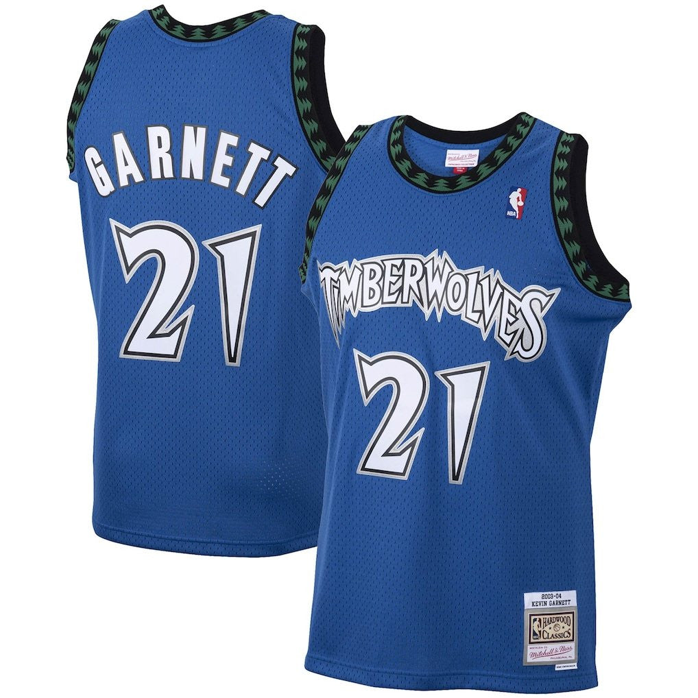 #21 Kevin Garnett Minnesota Timberwolves Hardwood Classics Swingman Jersey - All Stitched