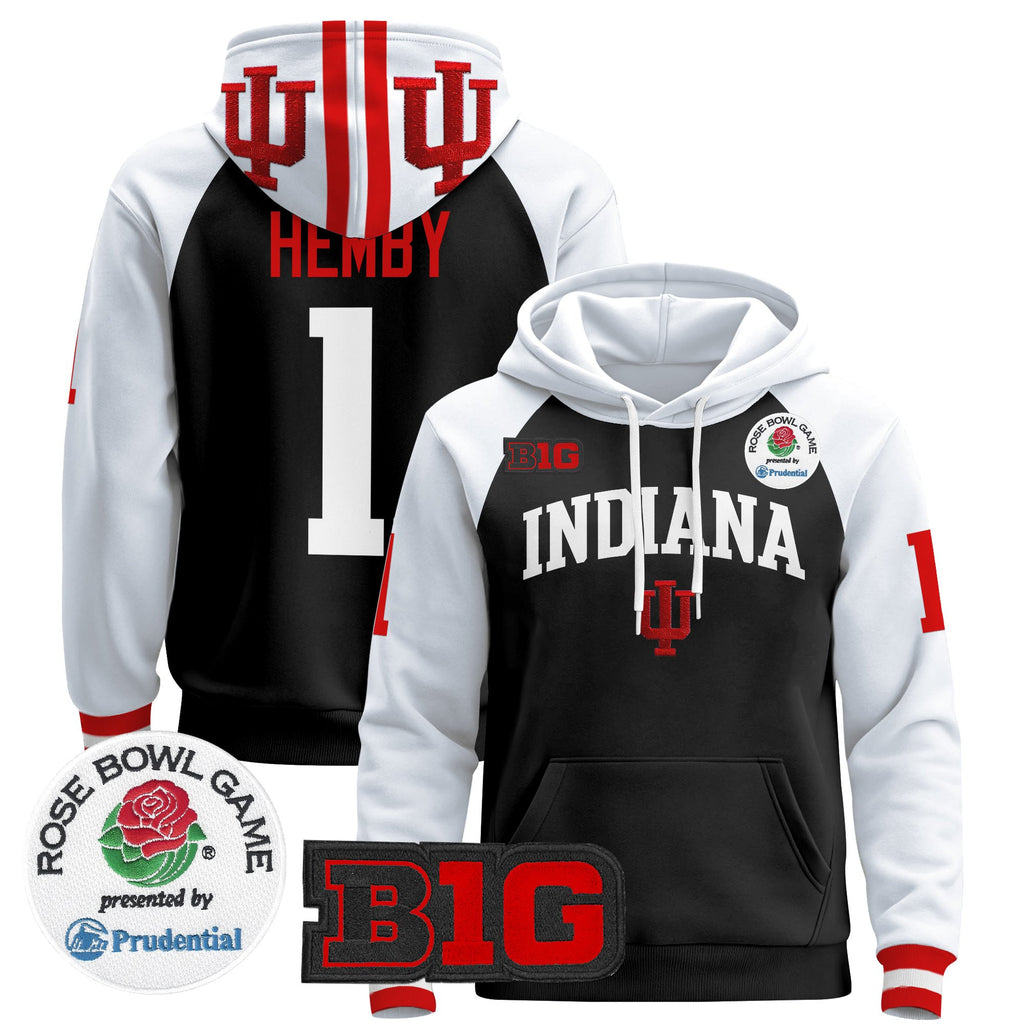 Men's Indiana Hoosiers 2025 Rose Bowl Premium Pullover Hoodie - All Stitched