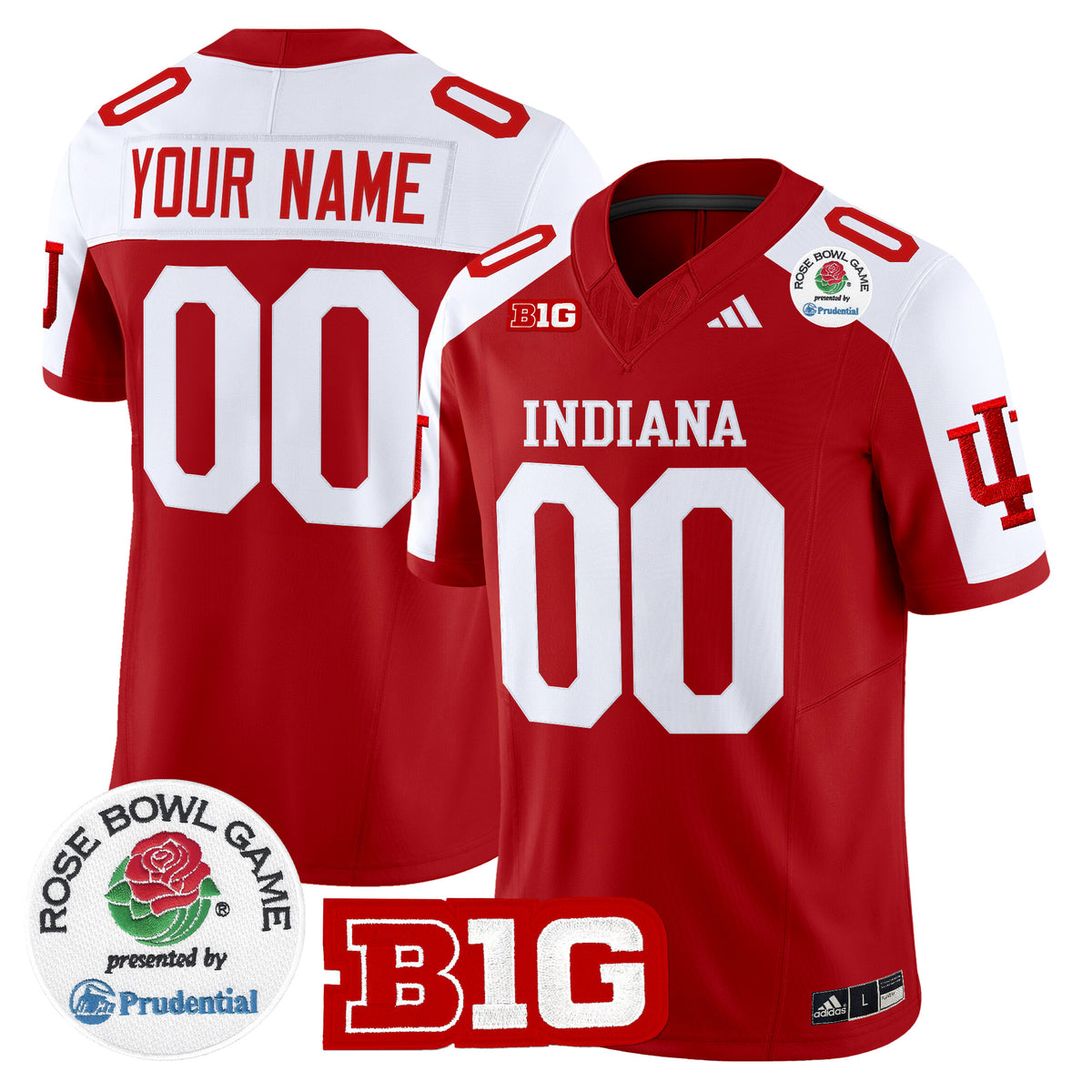 Indiana Hoosiers 2026 Rose Bowl Vapor Limited Custom Jersey V2 - All Stitched