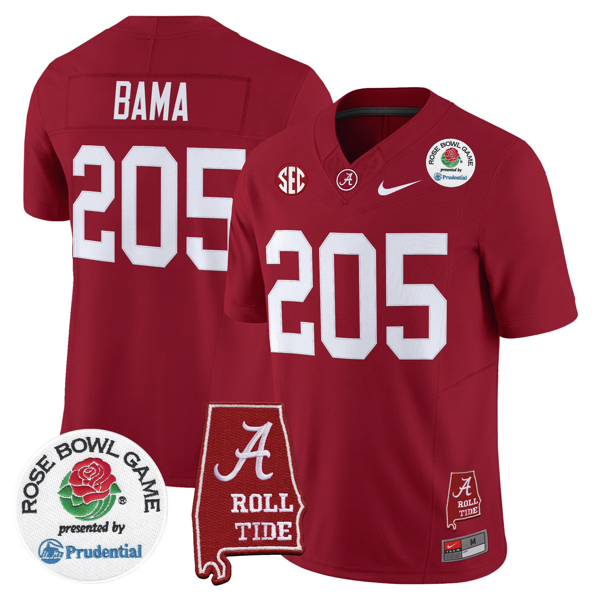 Men's Alabama Crimson Tide 2026 Rose Bowl Vapor Limited Jersey - All Stitched