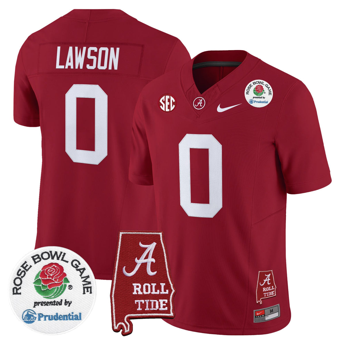 Men's Alabama Crimson Tide 2026 Rose Bowl Vapor Limited Jersey - All Stitched
