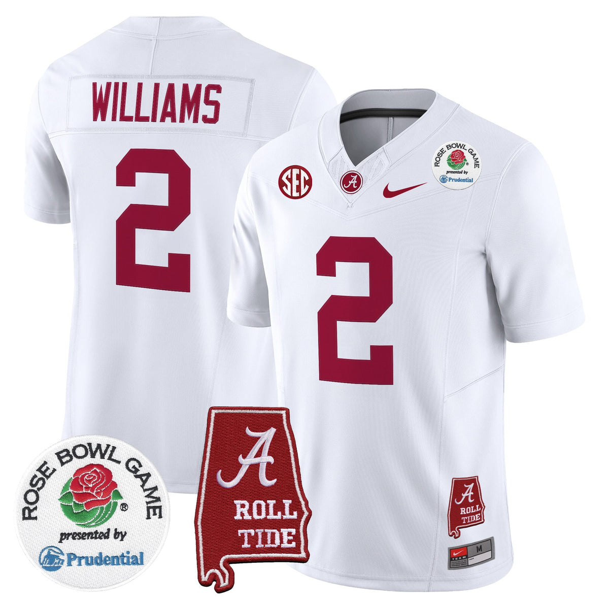 Men's Alabama Crimson Tide 2026 Rose Bowl Vapor Limited Jersey - All Stitched