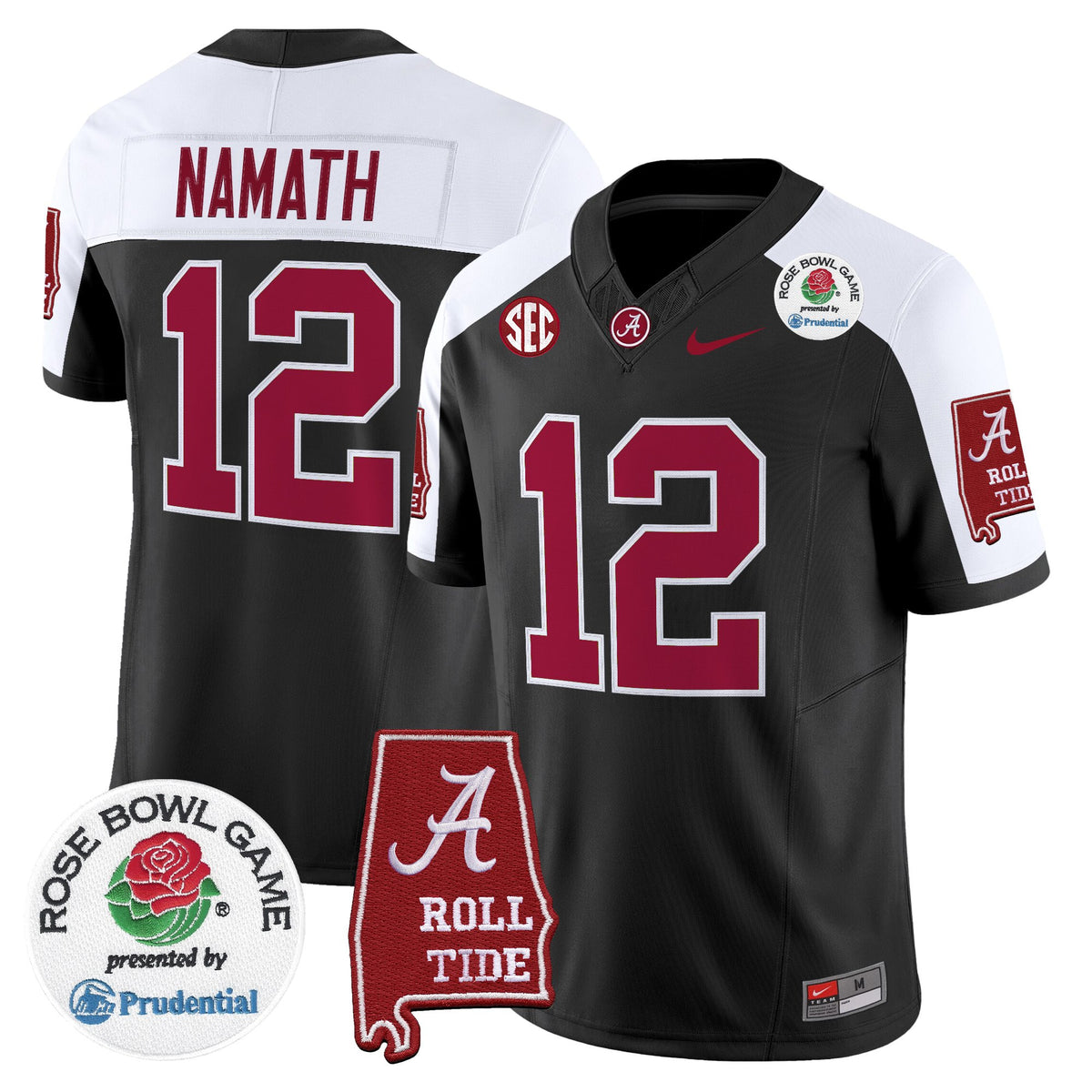 Men's Alabama Crimson Tide 2026 Rose Bowl Vapor Limited Jersey - All Stitched