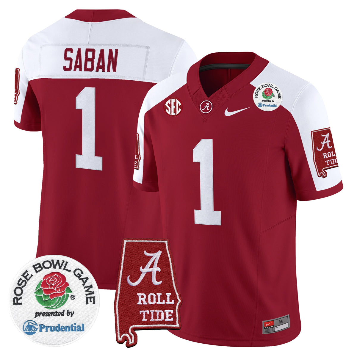 Men's Alabama Crimson Tide 2026 Rose Bowl Vapor Limited Jersey - All Stitched