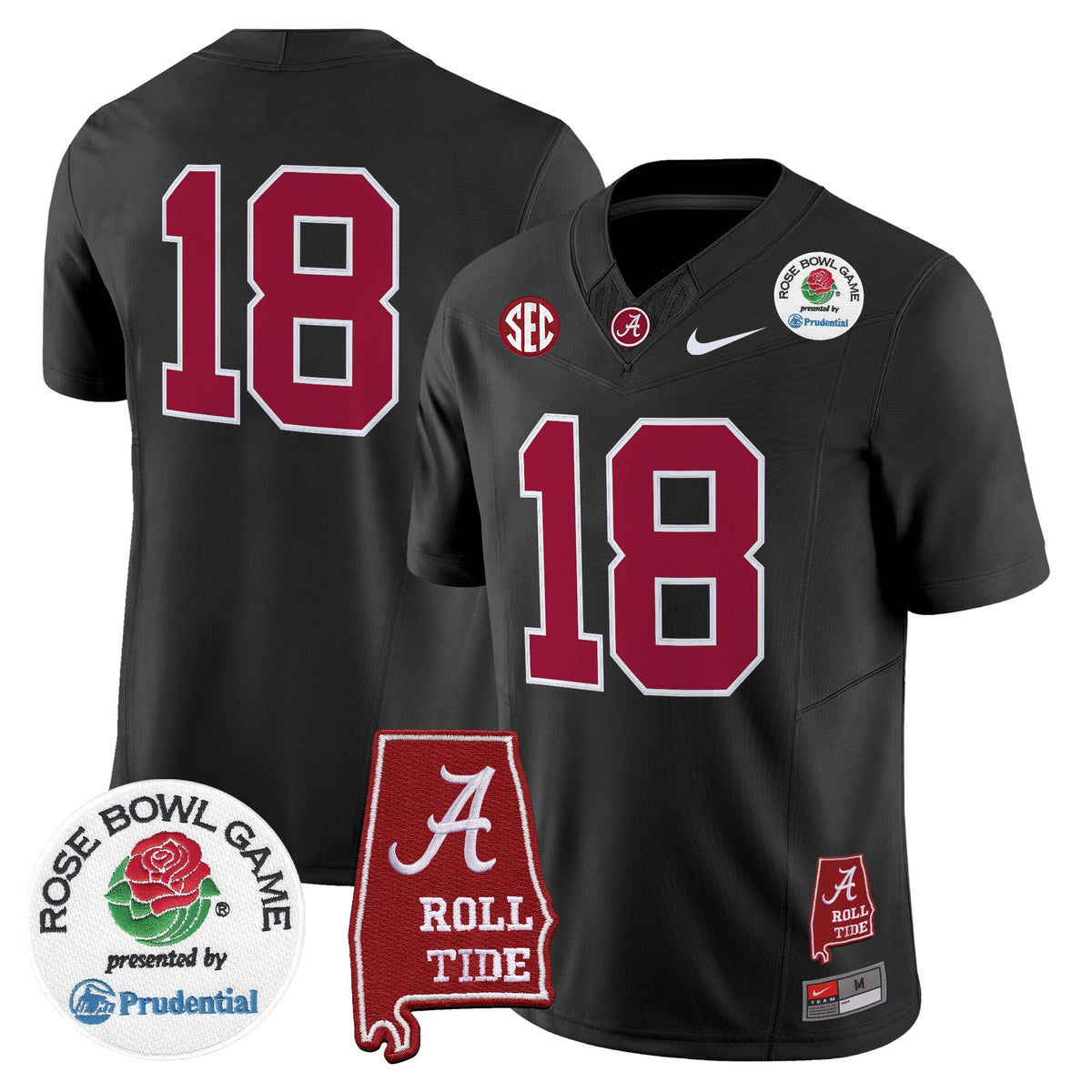 Men's Alabama Crimson Tide 2026 Rose Bowl Vapor Limited Jersey - All Stitched