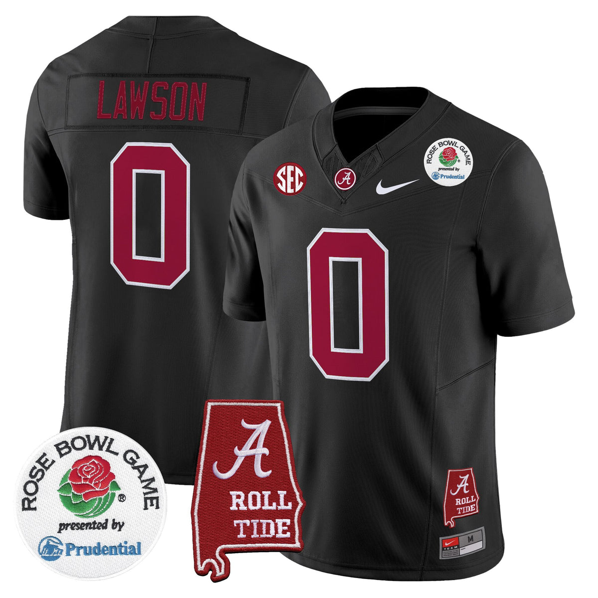 Men's Alabama Crimson Tide 2026 Rose Bowl Vapor Limited Jersey - All Stitched