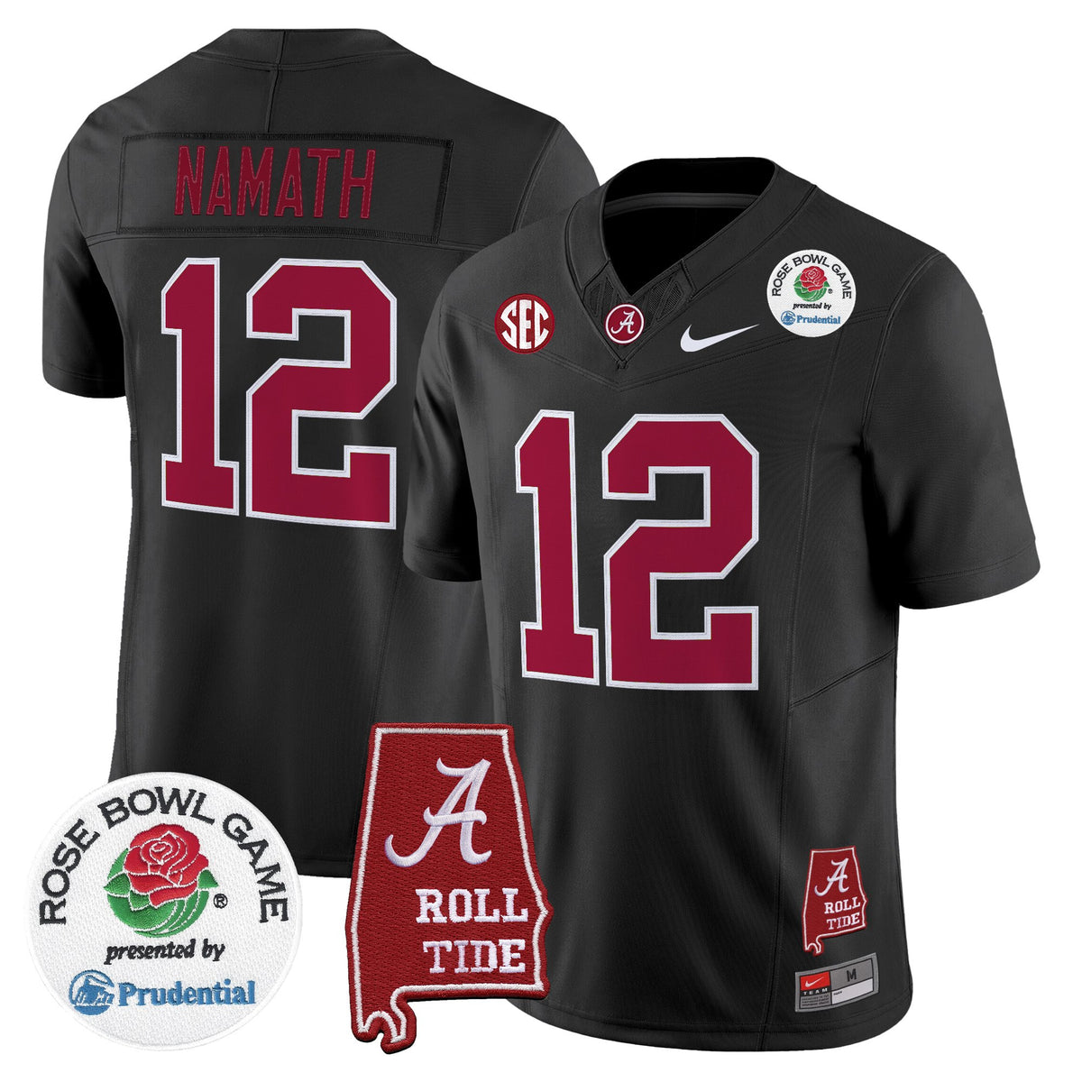 Men's Alabama Crimson Tide 2026 Rose Bowl Vapor Limited Jersey - All Stitched