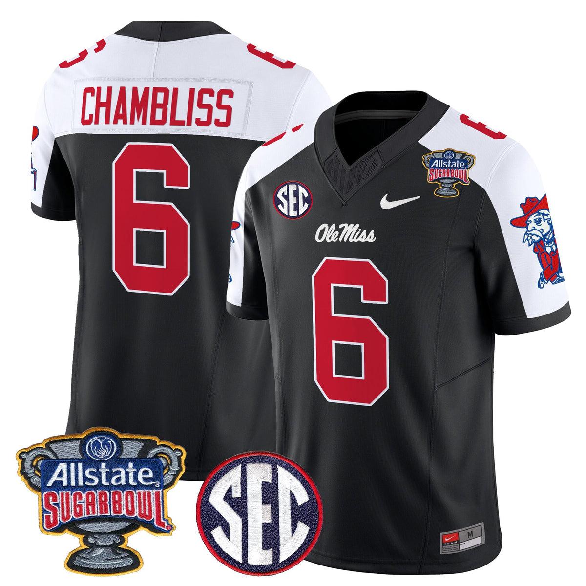 Men's Ole Miss Rebels 2026 Sugar Bowl Vapor Limited Jersey - All Stitched