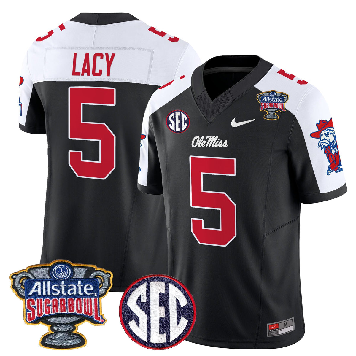 Men's Ole Miss Rebels 2026 Sugar Bowl Vapor Limited Jersey - All Stitched