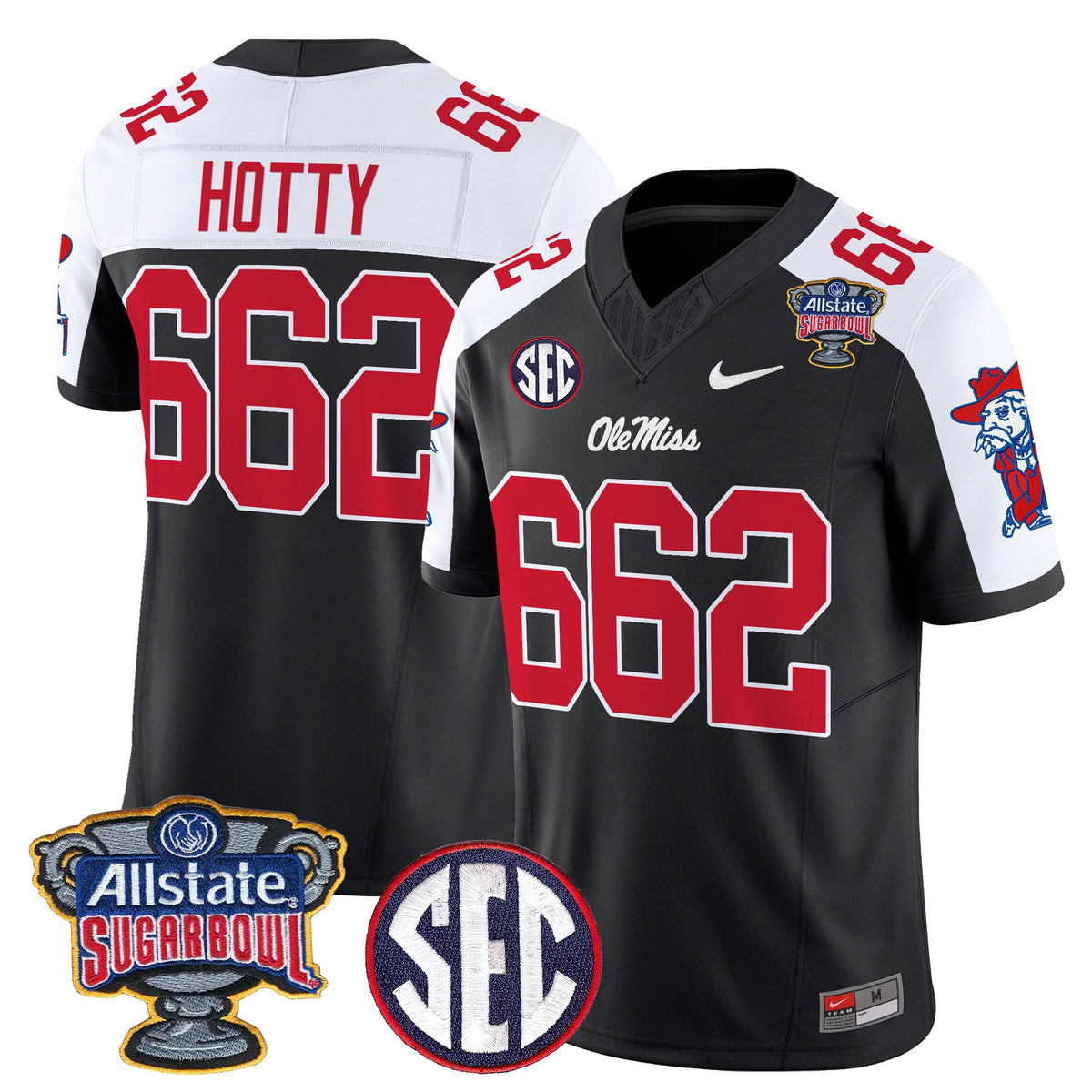 Men's Ole Miss Rebels 2026 Sugar Bowl Vapor Limited Jersey - All Stitched