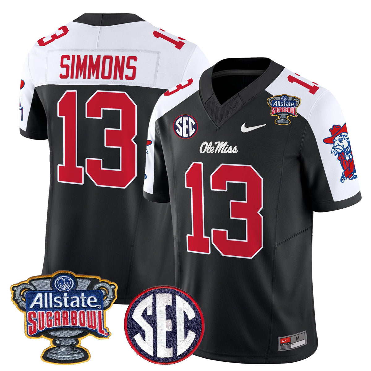 Men's Ole Miss Rebels 2026 Sugar Bowl Vapor Limited Jersey - All Stitched