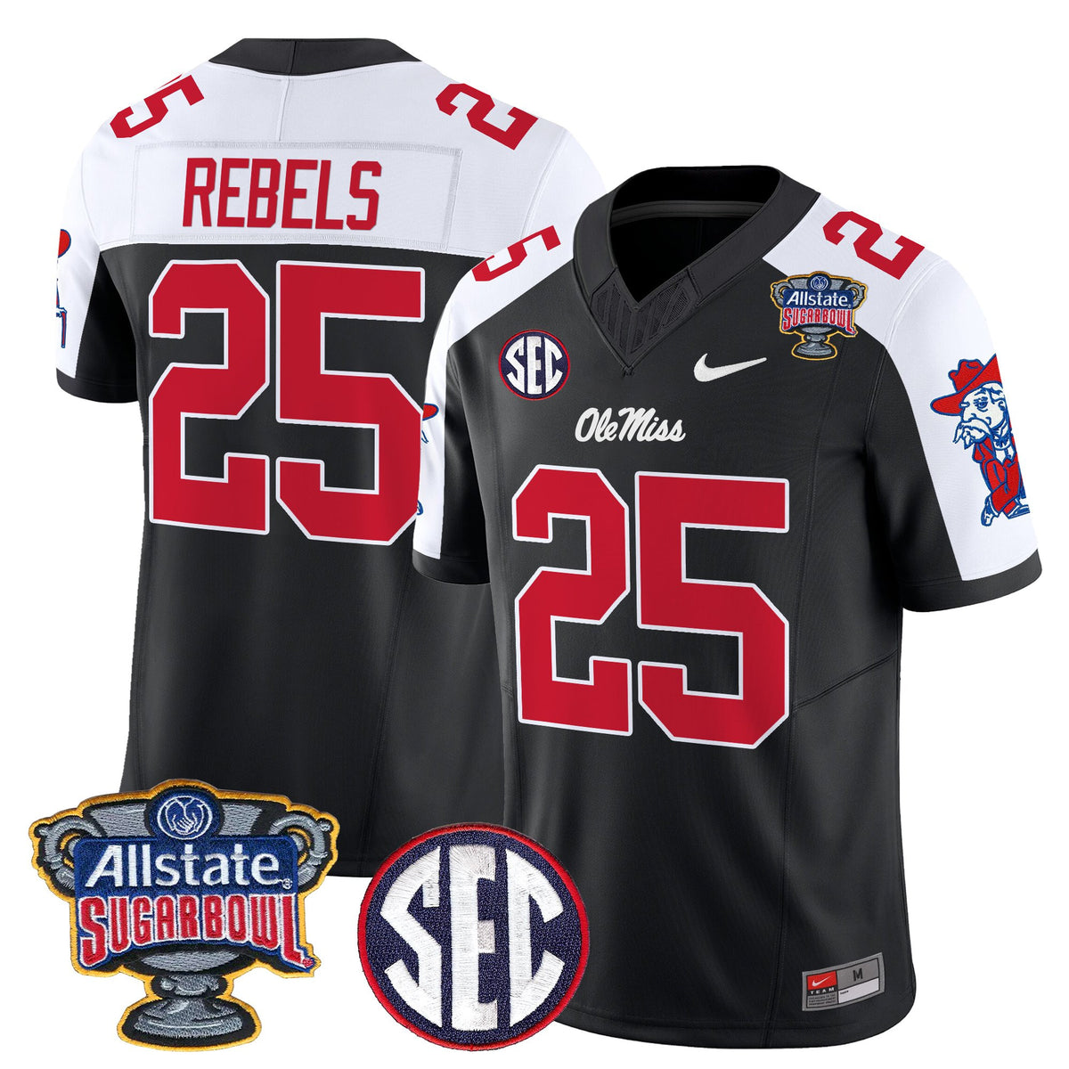 Men's Ole Miss Rebels 2026 Sugar Bowl Vapor Limited Jersey - All Stitched