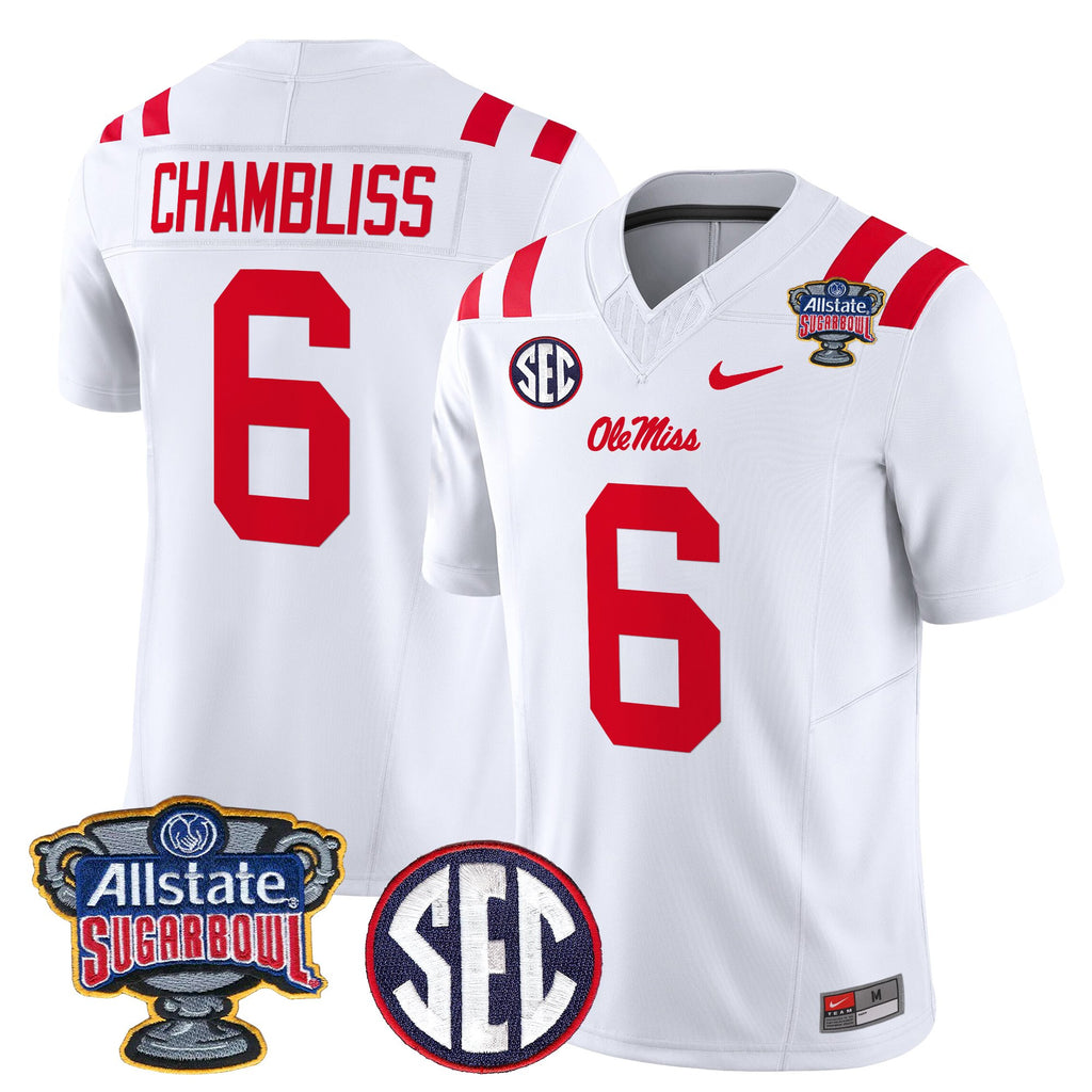 Men's Ole Miss Rebels 2026 Sugar Bowl Vapor Limited Jersey - All Stitched