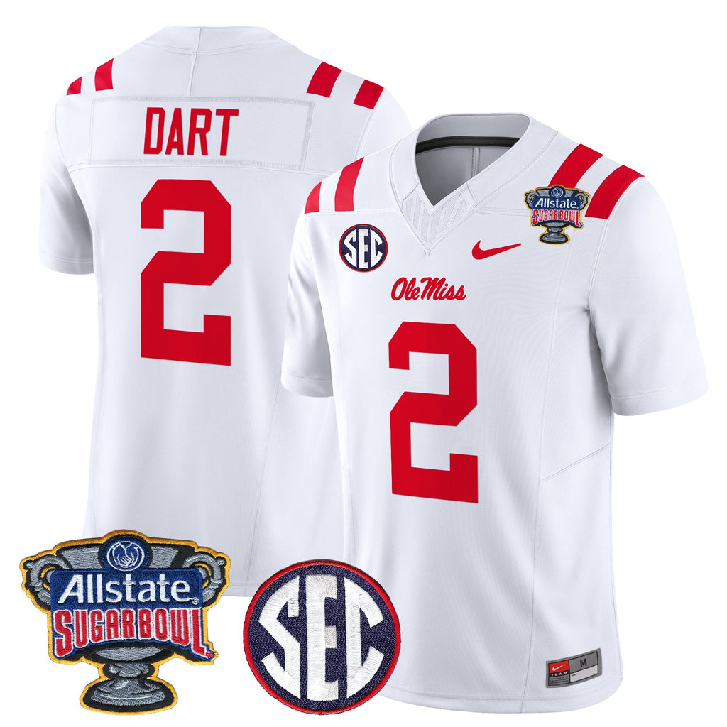 Men's Ole Miss Rebels 2026 Sugar Bowl Vapor Limited Jersey - All Stitched
