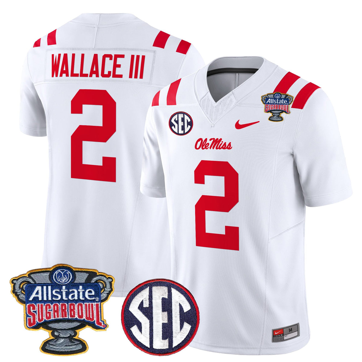 Men's Ole Miss Rebels 2026 Sugar Bowl Vapor Limited Jersey - All Stitched