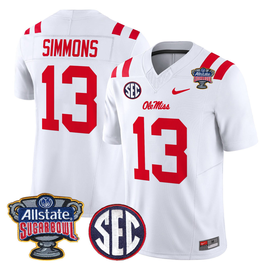 Men's Ole Miss Rebels 2026 Sugar Bowl Vapor Limited Jersey - All Stitched