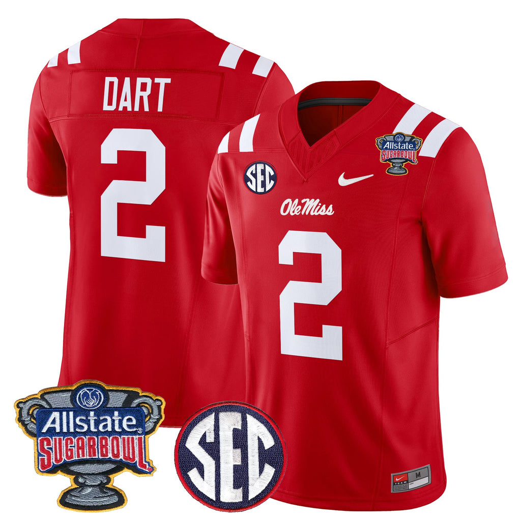 Men's Ole Miss Rebels 2026 Sugar Bowl Vapor Limited Jersey - All Stitched