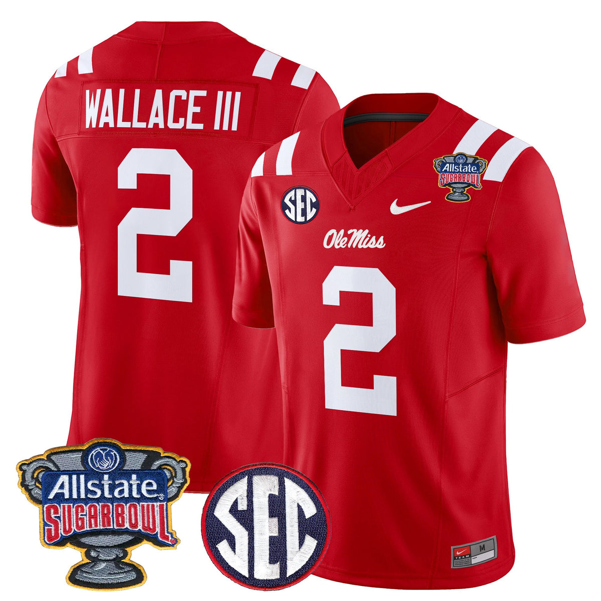 Men's Ole Miss Rebels 2026 Sugar Bowl Vapor Limited Jersey - All Stitched