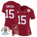 Women's Alabama Crimson Tide 2026 Rose Bowl Vapor Limited Jersey - All Stitched
