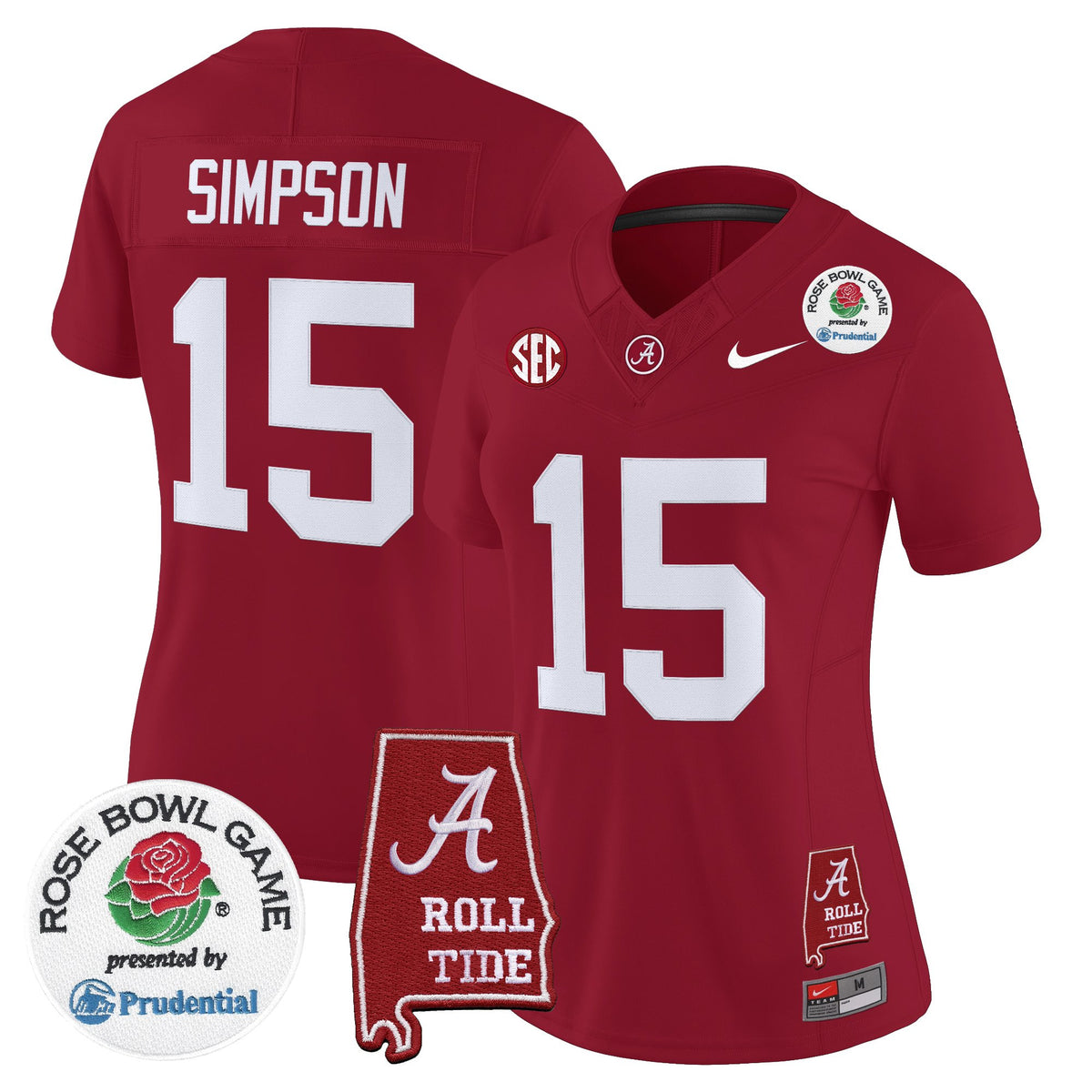 Women's Alabama Crimson Tide 2026 Rose Bowl Vapor Limited Jersey - All Stitched