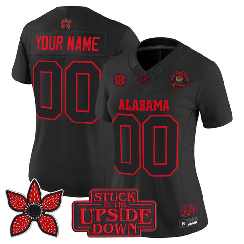 Alabama Crimson Tide 'Stranger Things Edition' Vapor Limited Custom Jersey - 2025 Rose Bowl Patch - All Stitched