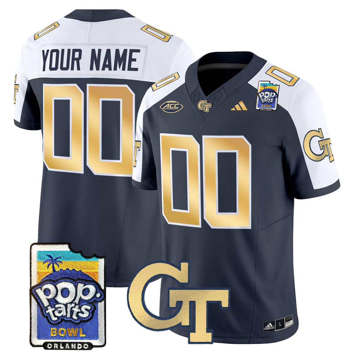 Georgia Tech Yellow Jackets Pop-Tarts Bowl Vapor Limited Custom Jersey - All stitched