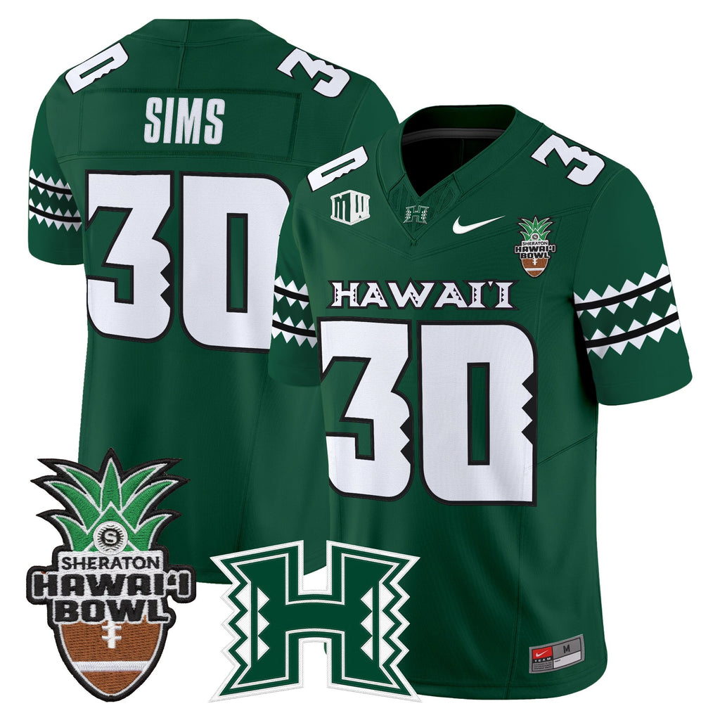 Men's Hawai'i Rainbow Warriors 2025 Hawai'i Bowl Vapor Limited Jersey - All Stitched