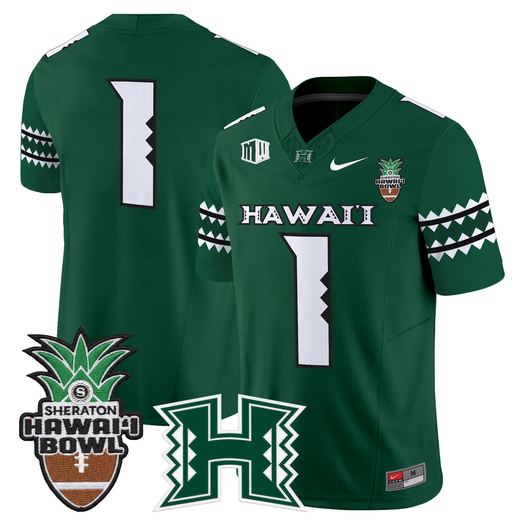 Men's Hawai'i Rainbow Warriors 2025 Hawai'i Bowl Vapor Limited Jersey - All Stitched